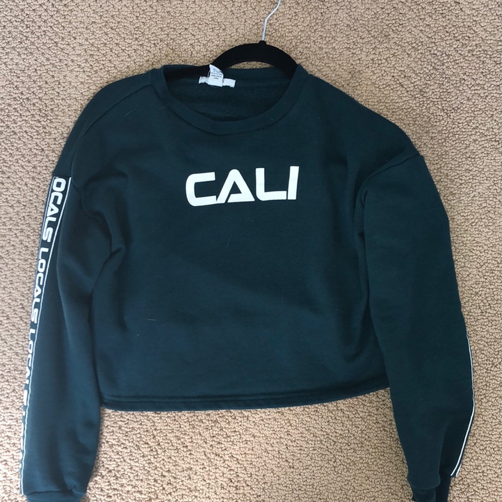 Green crop forever 21 long sleeve